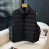 Chaleco de Canalé Nuevo Otoño e Invierno 90 Chaqueta de Plumón de Pato Blanco 2025 Chaleco de Cuello Alto Ropa Exterior Cálida Acolchada Chaleco Engrosado