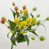 Flor artificial contendo Yang planta artificial 7 frutas de espinho pequeno decoração de paisagem para casa casamento sistema de floresta de flores combinado