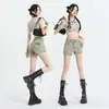 Shorts de Mezclilla Amarillos Estilo Retro Americano para Mujer Verano Nuevos de Cintura Alta Elásticos con Efecto Adelgazante Sexy de Línea A con Mangas en los Brazos Pantalones Cortos