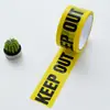 Fita de aviso com logo de marcação de decoração, cor de fundo amarelo, letras pretas, rolo grande, largura 4,8 cm, comprimento 25 metros