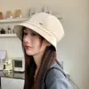 Sombrero de Cubo Sencillo y Elegante, Estilo Coreano Casual Versátil de Tela para Mujer, Otoño e Invierno, Sombrero de Viaje Adelgazante, Sombrero de Pescador