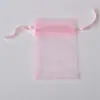 Bolsa de malla de hilo de perla de color puro bolsa con cordón bolsa de regalo para dulces bolsa de embalaje para cosméticos en stock al por mayor