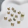 Celebridade da internet super flash ouro champanhe fundo pontudo diamante irregular joias para nail art mix de diamantes atacado coração de amor vidro gelo transparente cor caramelo
