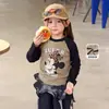 Ropa para niñas: camiseta de manga larga, playera básica, top casual de otoño con manga raglán, ropa Clase A para bebés niñas