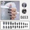 Manicure vestível removedor de esmalte cor saltitante reutilizável estudante doce estilo ins produto acabado 24 peças