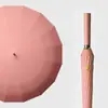 Paraguas automático de mango largo de 24 varillas, ampliado y reforzado, paraguas publicitario grande manual de golf de alta gama al por mayor, alto atractivo estético