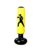 Coluna de boxe inflável para uso doméstico, base grande espessa, saco de pancadas de pé, brinquedo esportivo para alívio do estresse para pais e filhos em ambientes internos