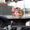 Nuevo colgante plano de acrílico transfronterizo para decoración interior de coche, sombrero de calabaza rosa para gato