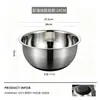 [Genuino de Fábrica] Cuenco Grueso de Acero Inoxidable Grado Alimenticio 304 para Batir Huevos en la Cocina y Cuenco para Lavar Platos en Casa
