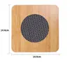 Tapete de Isolamento Térmico com Malha Quadrada Tapete de Isolamento Térmico Doméstico de Bambu Tapete Impresso Resistente ao Calor Tapete de Jantar Tapete para Panela de Areia Tapete para Tigela Antiderrapante Resistente ao Calor
