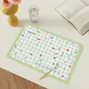 Mantel Retro Cuadros Estilo Crema, Impermeable y Resistente al Aceite No Lavable, Posavasos para Mesa de Cocina, Mantel Individual de Cuero para Mesa de Comedor
