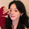Aretes de Cuentas Redondas Red Velvet para Mujer 2026 Nuevo Estilo Únicos y Hermosos Accesorios para Orejas Joyería Exquisita para Orejas