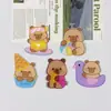 Gorro de Natación Capibara Lindo y Divertido de Dibujos Animados Parche Acrílico Broche Insignia Pinza para el Cabello Accesorio