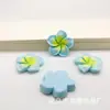 Parche de resina de flor de plumeria y bauhinia lindo y colorido material de pegamento en crema para accesorio de cabeza DIY, pasador, funda de teléfono móvil