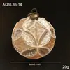 Nueva Bola de Navidad de 8 cm en Color Champaña con Purpurina y Polvo Dorado, Adorno Decorativo Vintage para Colgar en el Árbol de Navidad