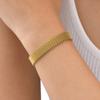 Joyería de Agua Spring Creek Correa de Malla Ancha de Acero Inoxidable Pulsera Dorada para Mujer BR-2325