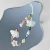 Cadena para Teléfono Estilo Celebridad Ins Cordón de Teléfono con Cuentas de Colores Nube Correa Corta para Teléfono Correa Corta para Muñeca