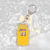 Nuevo Llavero de Refresco de la NBA Colgante de Dibujos Animados Llavero de Acrílico de Anime de Doble Cara