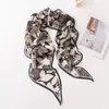 Faixa de Cabelo Feminina Simples e Elegante com Flor Paisley, Fita Fina Longa Estreita, Laço Decorativo Multifuncional para Bolsas