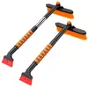Herramienta multifuncional para quitar nieve montada en coche: pala para nieve, cepillo para nieve, descongelador de parabrisas, raspador de hielo y raspador de nieve - un kit de remoción de nieve tres en uno
