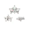 Venta Caliente Aretes Corona de Flores de Titanio F136 Clavos de Labio de Aleación de Titanio Clavos de Cartílago Auricular Clavos Cocleares Joyería para Perforación Corporal