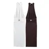 Ropa de Mujer al por Mayor Transfronteriza Estilo Europeo y Americano Primavera 2026 Nueva Moda Vestido Largo Sexy de Cuello Halter sin Espalda Vestido de Patchwork