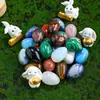 Venta Caliente Transfronteriza Huevo de Cristal Natural Semiprecioso Ónix Huevo de Pascua Huevo de Pájaro de Amoy Artesanías de Cristal Adornos