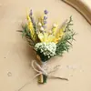 Mini Flores Naturales Estilo Bosque Transfronterizo de 12 cm, Flores Secas, Flores Preservadas, Mini Ramillete, Ramillete de Boda, Flor para Puerta de Coche