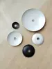 Cubierta Redonda de Metal Negra y Blanca Cubierta Curva Bandeja Base de Araña Platillo Volador Lámpara de Mesa Lámpara de Pared Lámpara de Iluminación Accesorios para Lámparas Bricolaje
