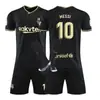 Kit de Casa y Segunda Equipación de Visitante del Barcelona 20-21 Número 10 Messi para Adultos y Niños Conjunto de Uniforme de Fútbol Retro Versión Fan