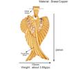 S38 Amuleto Ángel Pluma Colgante de Zircón Colgante Pequeño