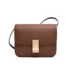Bolso Tofu de Piel Vacuna a la Moda, Bolso de Hombro Texturizado Simple y Versátil, Bolso Cruzado para Viajeros, Bolso para Mujer de Cuero Genuino, Lujo Ligero