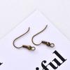 Gancho para Oreja de Metal Color Oro de 16K Japonés y Coreano con Resorte Más Bola Gancho Grande para Oreja Accesorios de Joyería Hechos a Mano para DIY Pendientes Oro