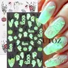 Adesivos Luminosos para Unhas de Halloween Fantasma Fofo Abóbora Morcego Estilo Fluorescente Atmosfera Festiva DIY