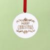 Etiqueta navideña de madera regalo redonda elevador feliz cumpleaños decoración bola de cristal pequeña etiqueta de madera colgante de joyería
