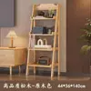 Estante de Livros Simples para Quarto Estante de Livros Prateleira de Armazenamento Integrada na Parede Mesa de Cabeceira Doméstica Estante de Armazenamento em Escada Estante de Exibição de Chão