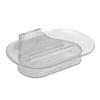 Plato de jabón de baño transparente de doble capa estilo lujo ligero, montado en la pared sin perforaciones, con drenaje de agua para uso doméstico, Portajabón drenante para jabón hecho a mano