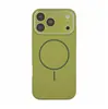Funda Magnética Fina de Color Sólido Simple Adecuada para Funda de Teléfono Apple 17 Pro Max iPhone 16 Ventana Grande 15/14/13