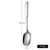 Colher de sorvete quadrada de aço inoxidável 304, colher de sobremesa quadrada criativa, colher de sorvete doméstica espessa, colher de bolo