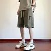 Pantalones Cortos Cargo Multibolsillos para Hombre, Nuevos de Verano 2026, Pantalones Funcionales de Estilo Americano de Moda, Pantalones Cortos Holgados de Pierna Recta hasta la Rodilla