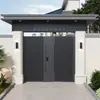 Liga de Alumínio Novo Estilo Chinês Villa Porta Dupla Portão de Pátio Portão Externo para Quintal Portão de Casa Autoconstruída Rural