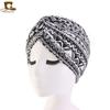 Chapéu Turbante Plissado Estilo Pastoral de Algodão Chapéu Estilo Indiano Chapéu da Moda Chapéu para Quimioterapia Tjm-412