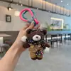 Macacão com Cachecol Fofo Chaveiro de Urso de Pelúcia Boneca Câmera Fofa Brinquedo Criativo Pingente de Bolsa Estilo Coreano