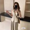 Top Chaleco de Cuello Cuadrado para Mujer Verano Nuevo Estilo Coreano Estilo Deseo Puro de Alta Gama Combinación Total Adelgazante Nicho Outfit Camisa Base