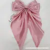 Pinza para el pelo con lazo grande de resorte, estilo Yang Zi, para mujer, pinza superior para la parte trasera de la cabeza para coleta alta con adorno de cinta para el pelo