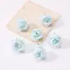 Cabeças de flores de rosa artificiais, cabeças de flores pequenas, acessórios de cabeça florais, guirlandas, grampos de cabelo, adereços para fotos, flores decorativas, botões de flores para mesa de centro