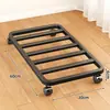 Carro de placa de hierro, carrito tortuga, plataforma larga móvil con ruedas universales, mini remolque para transportar mercancías, polea deslizante, forma redonda