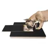 Placa de arranhar de madeira para cachorro com lixa, raspador de unha retrátil para pet com recipiente de comida, placa de arranhar de brinquedo quebra-cabeça para cachorro