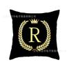 Suministro de ultramar AliExpress wish piel de melocotón poliéster Dorado estampado de letras inglesas funda de almohada decorativa para mirador
