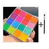Placa Arco-Íris de 16 Cores Placa Fada das Flores Paleta de Sombras Ovos Mexidos com Tomate Perolado Fosco Maquiagem Neutra Sombras Brilho Fino Colorido
